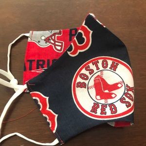 Dual “Boston Red Sox & N. E. Patriots”face mask